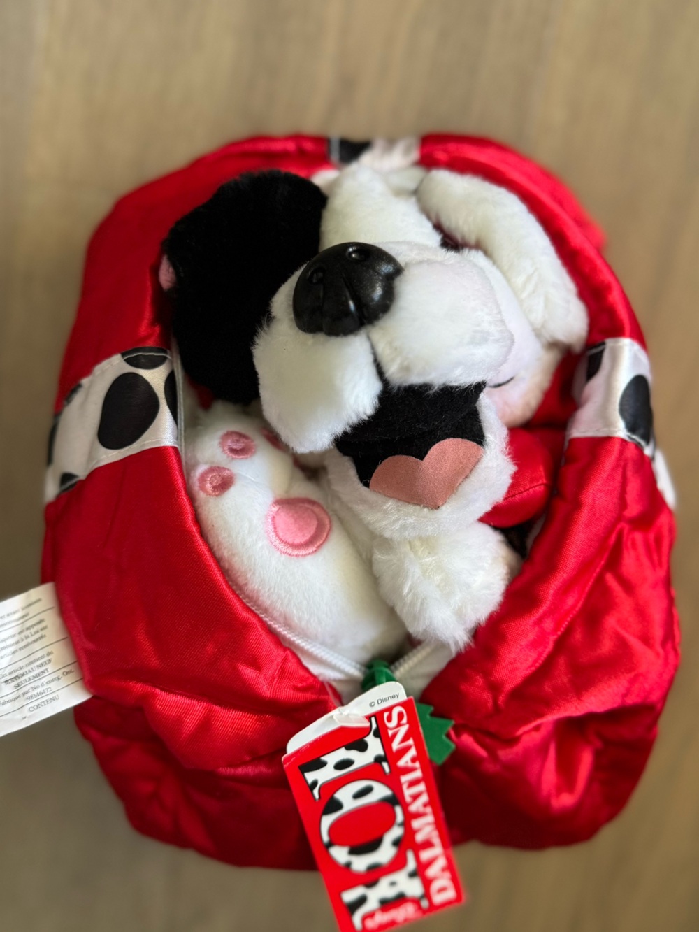 Vintage. Disney Eatons Plush 101 Dalmatian Gift Box Puppy Reversible